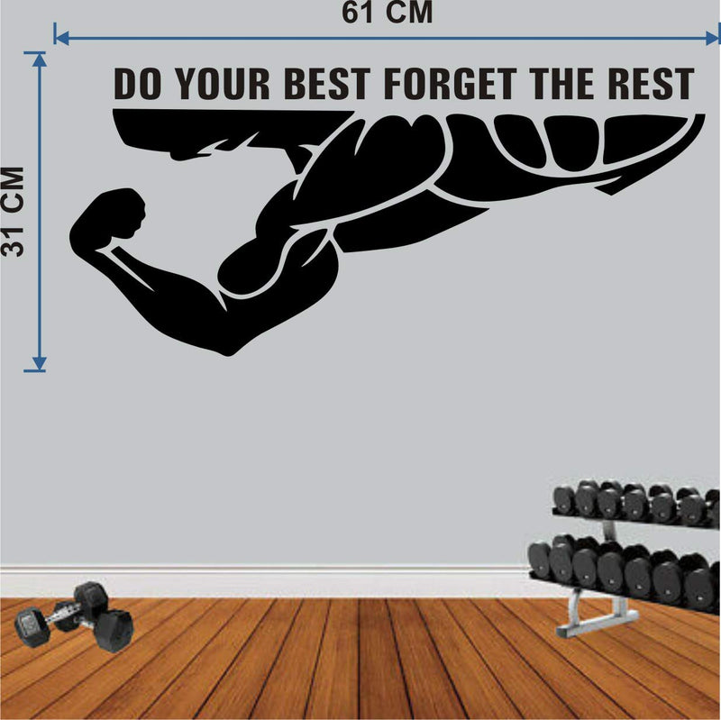 Ruby DÉCOR Motivational Gym Sticker for Wall and Glass Size 61cmX31cm