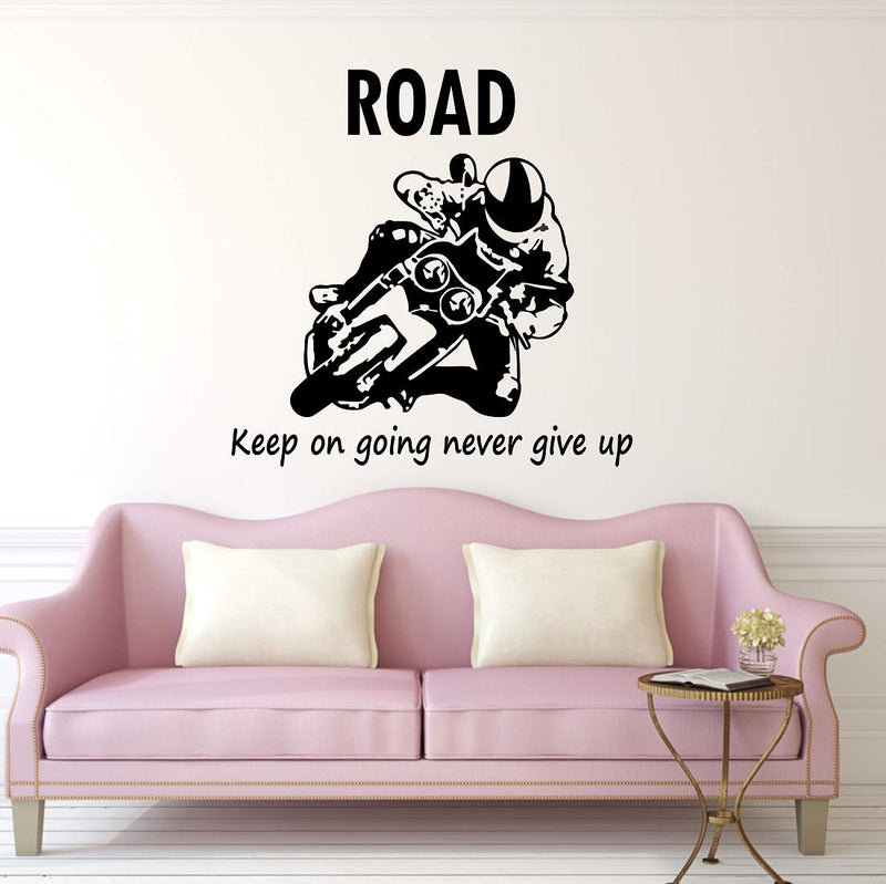 Tuffuk Keep On Going Large Vinyl Wallstickers for Home Decorations(70 cm x 70 cm)5TZ443