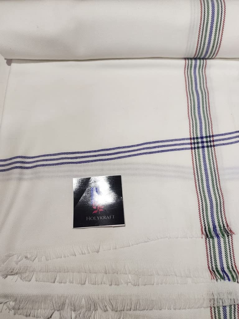 Craft Venture 100% Cotton Soft Beautiful Plain White Single Bed Size Skin Friendly Summer AC Blanket/Khes/Dohar/Top Sheet Set/Chadar/Multi Purpose Use. (Plain&White, 1)