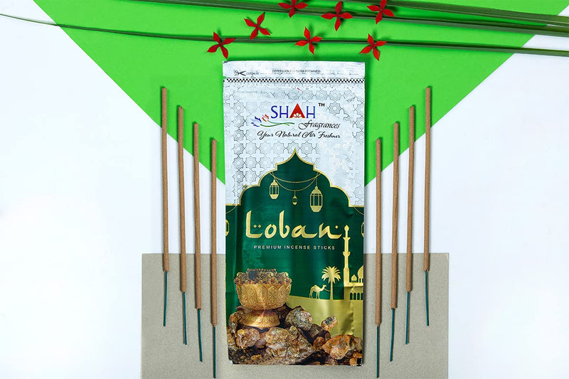 Shah fragrances Loban Zipper Incense Sticks (Pack of 3 * 130 Grams)