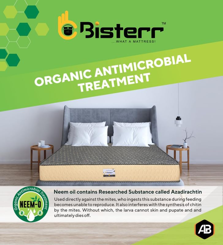 Bisterr Bliss Premium Orthopedic with Ergonomic Support Mattress (King)(72 * 71 * 6)