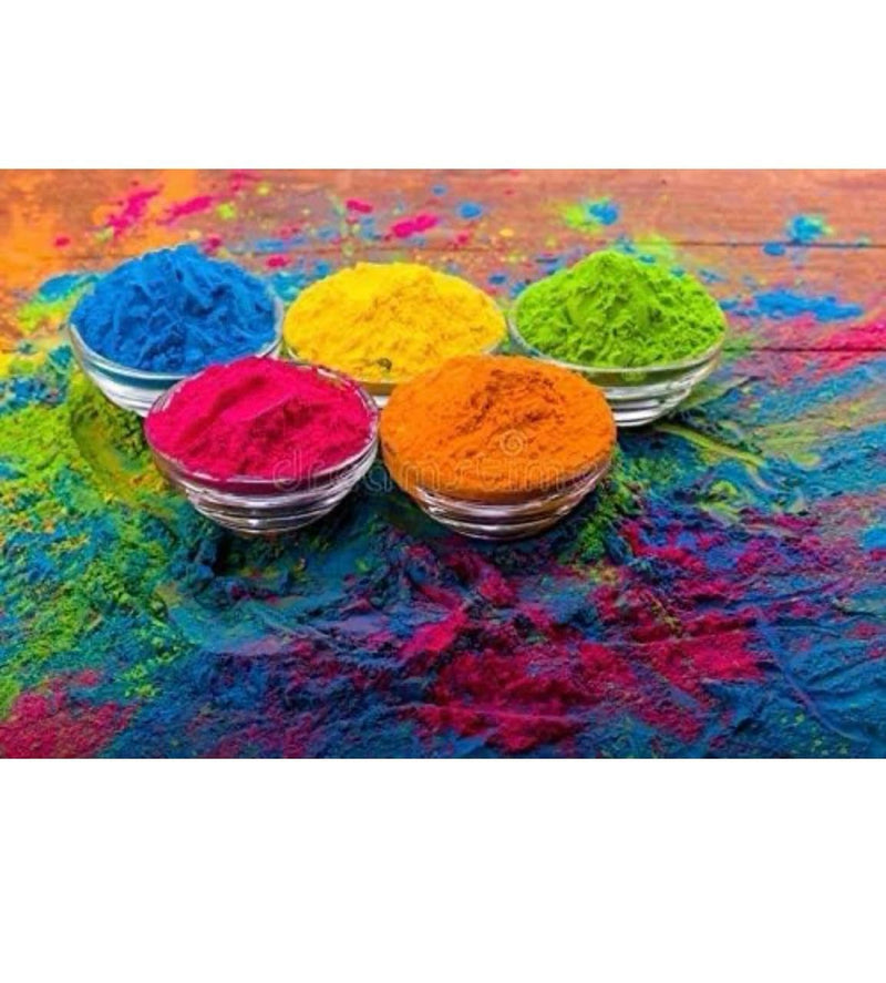 Gulal - Yellow Red | 100% Natural and Herbal Gulal | Organic Coloured Powder | Non-Toxic and Skin-Friendly Holi Gulal | Holi Celebration Pack of 2