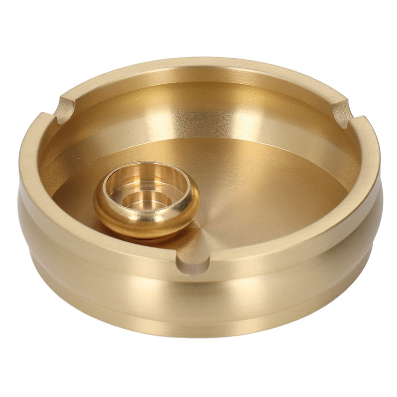 Brass Ashtray, Modern Style Brass Cigar Ashtray Easy Cleaning Portable for Home Office Desk Decoration