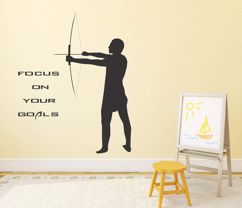 Tuffuk Focus On Goals Large Vinyl Wallstickers for Home Decorations(80 cm x 100 cm)5TZ244