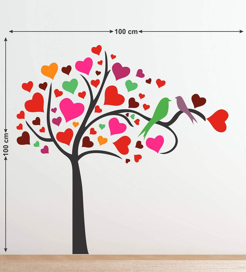 Tuffuk Love Tree Large Vinyl Wallstickers for Home Decorations(100 cm x 100 cm)5TZ218