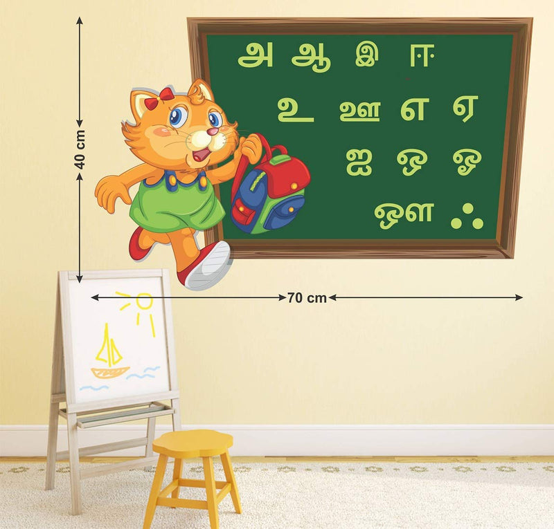 Tuffuk Tamil Letters(Alphabets) Large Vinyl Wallstickers for Home Decorations(40 cm x 70 cm) 5TZ070