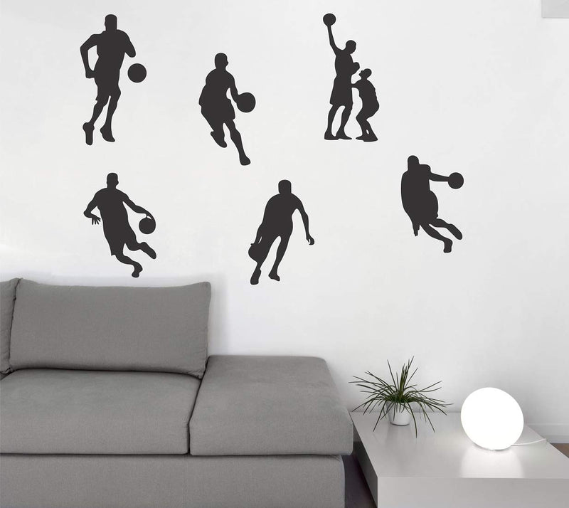 Tuffuk Basket Ball Players Large Vinyl Wallstickers for Home Decorations(80 cm x 120 cm)5TZ442