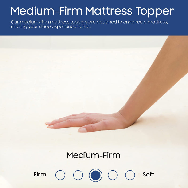 Spinal Solution 2-Inch High Density Foam Topper,Adds Comfort to Mattress, Queen Size, 1