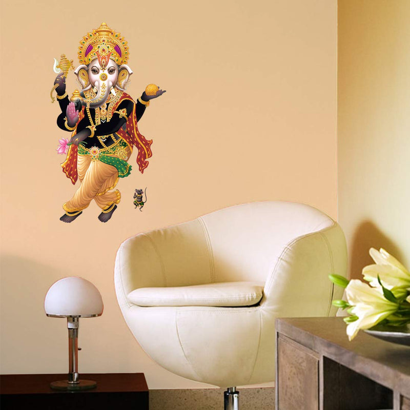 Rangoli Vinyl Religion Wall Sticker Multicolour Vinyl Medium Size 40cm or 50 cm Pack of 1 Sticker