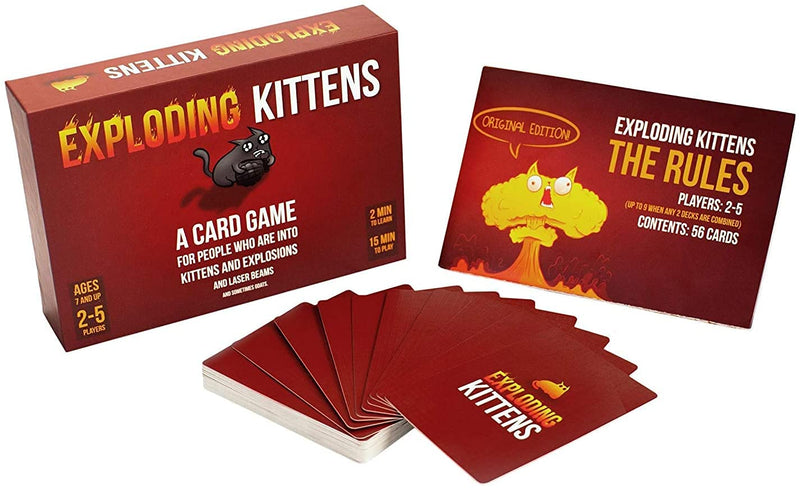 PLUSPOINT Exploding Kittens LLC A Card Game About Kitten and Explosions and Sometimes Goats (Exploding Kittens) (Red Kitten)