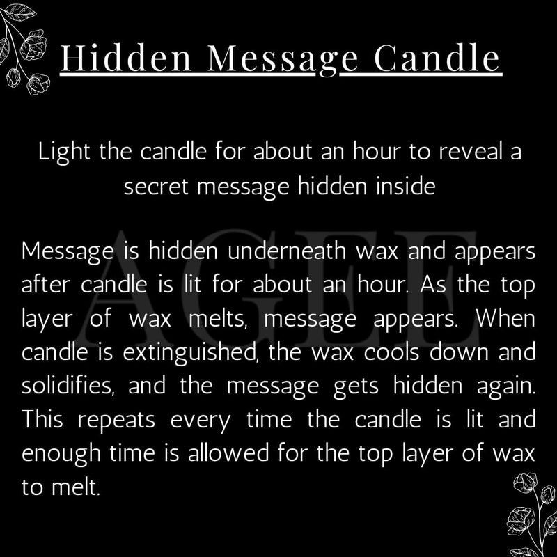 Custom Hidden Message Candle - Personalize Your Surprise Message | 100% Soy Wax | Eco-Friendly | Richly Scented | Clean Burning | Upto 40 hrs Usage (Dream - Oud)