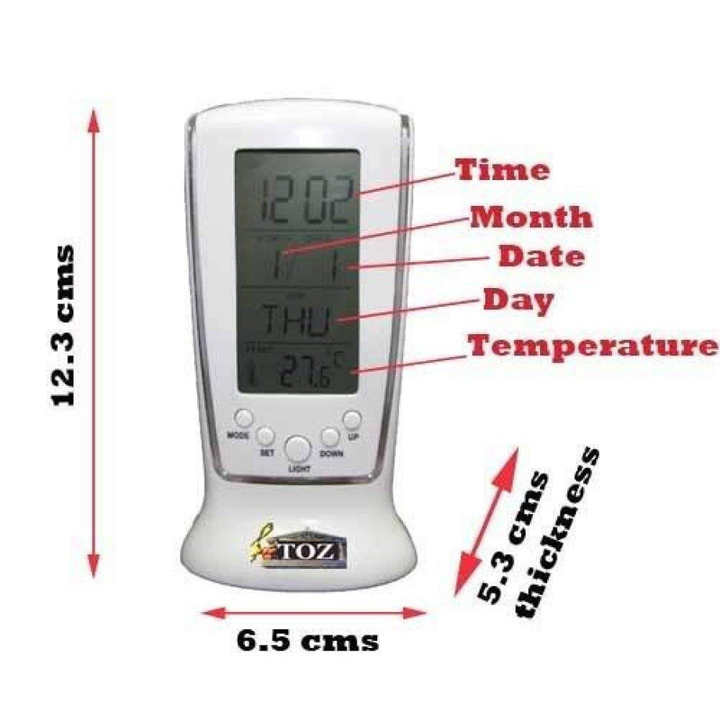 ONE STOP SHOP Square Clock 510 Digital Alarm Temperature Calender Table Clock