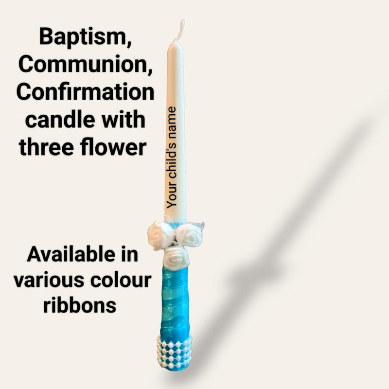 Baptism First Communion and Confirmation Candles (Design 3)