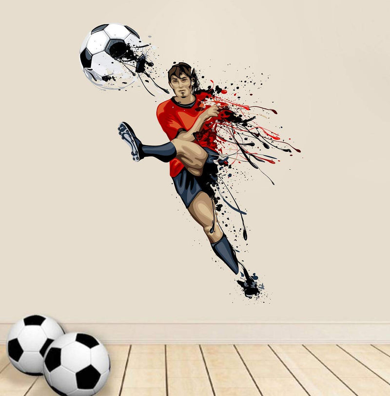 Tuffuk Foot Ball Large Vinyl Wallstickers for Home Decorations(70 cm x 60 cm)5TZ426