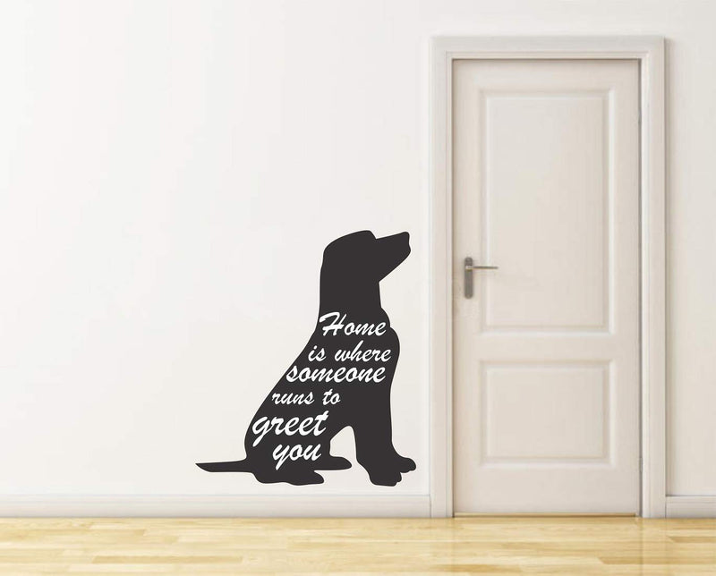 Tuffuk Dog with Quotes Large Vinyl Wallstickers for Home Decorations(50 cm x 60 cm)4TZ263