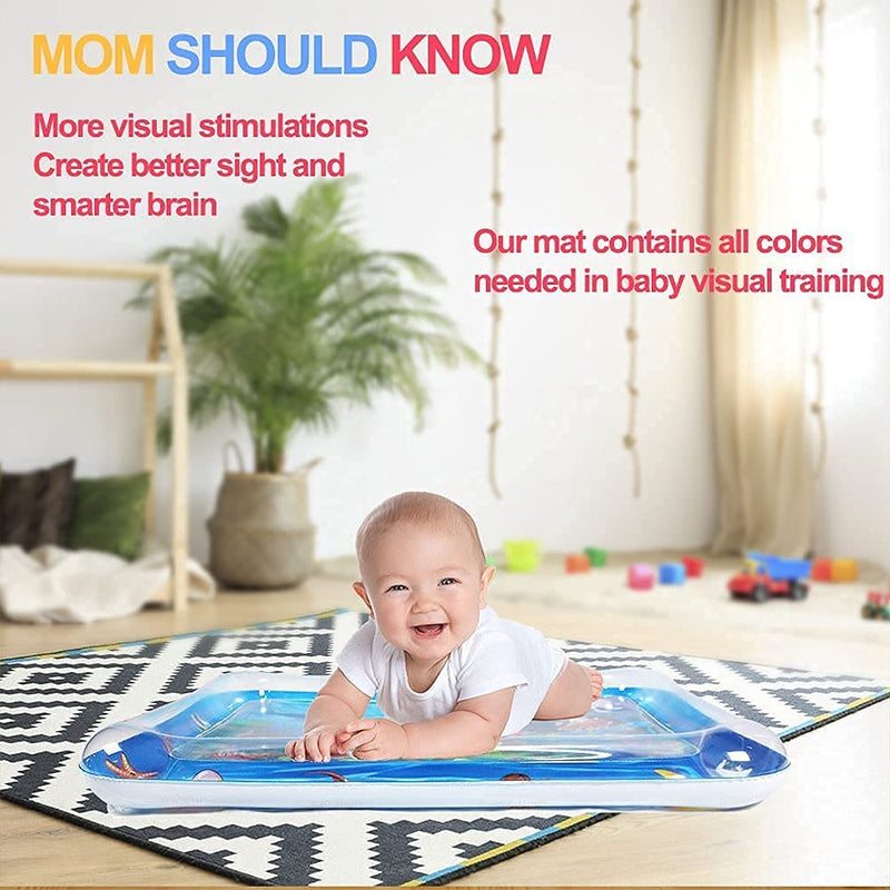 SILENCIO® Baby Kids Water Play Mat Toys Inflatable Tummy Time Leakproof Water Play Mat, Fun Activity Play Center Indoor and Outdoor Water Play Mat for Baby (Water Play Mat)