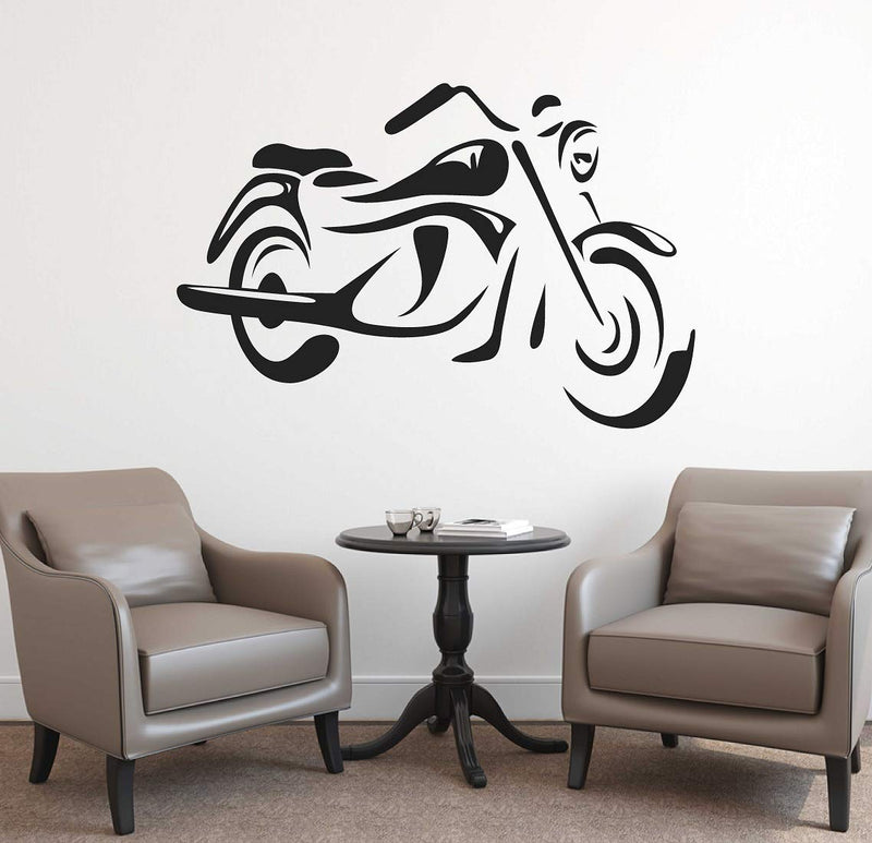 Tuffuk Biker Large Vinyl Wallstickers for Home Decorations (70 cm x 50 cm)5TZ324