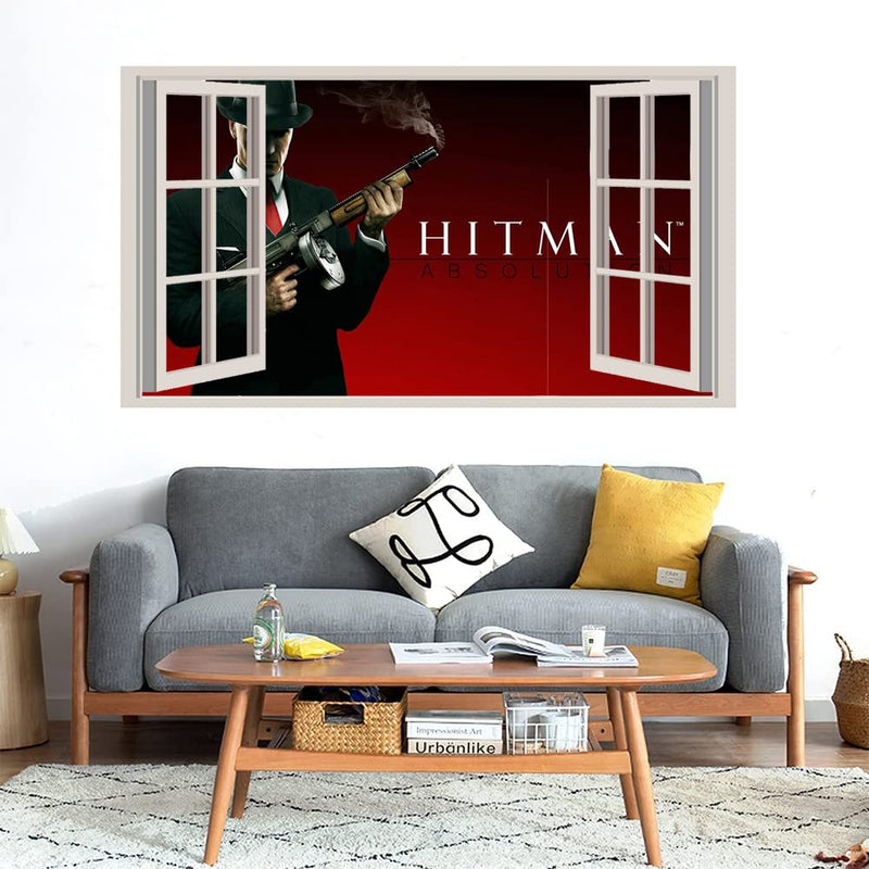 GADGETS WRAP Printed Wall Decal Sticker Fake Window Style Decal (90cm x 50cm) - Hitman Absolute 2