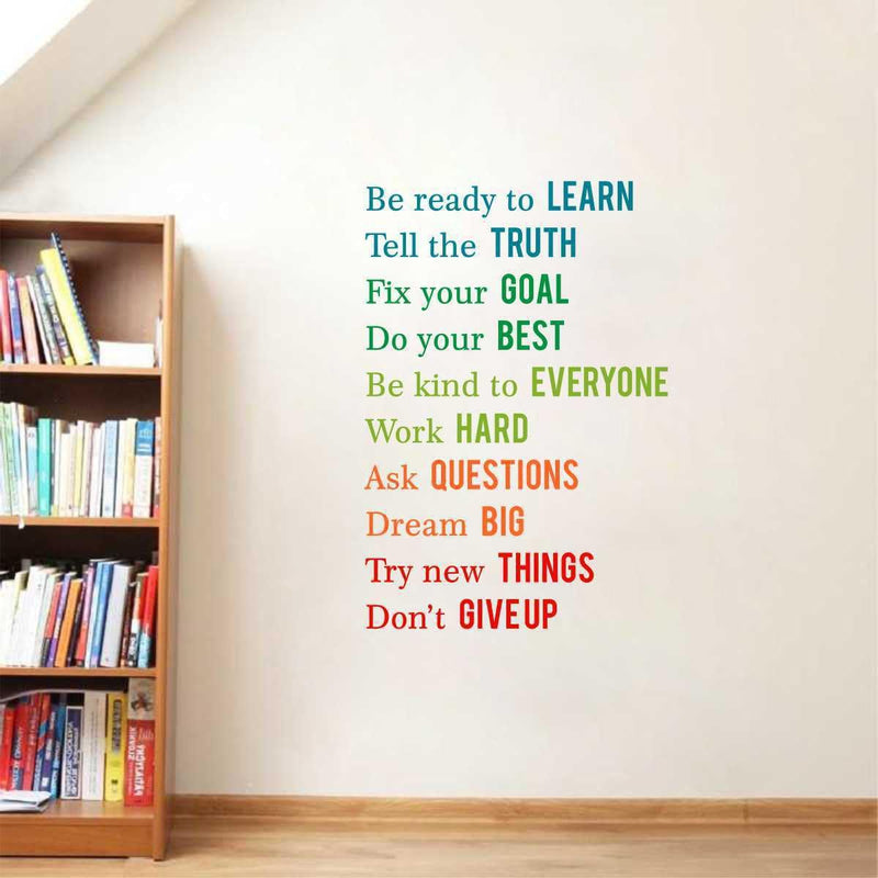 Wall Decals ' Motivational Quotes ' Wall Stickers (PVC Vinyl,Multicolour)