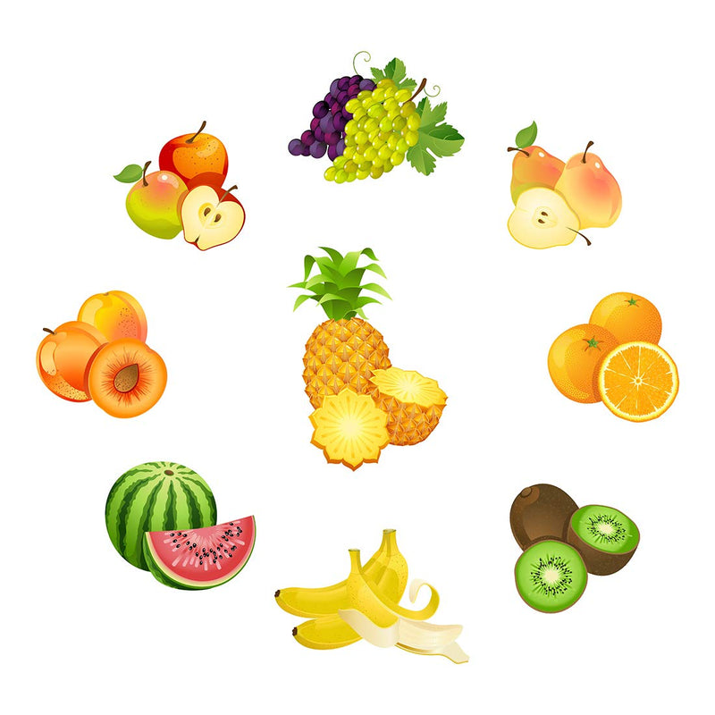 Wallstick Fruits wallstickers (Vinyl 80 cm x 50 cm)