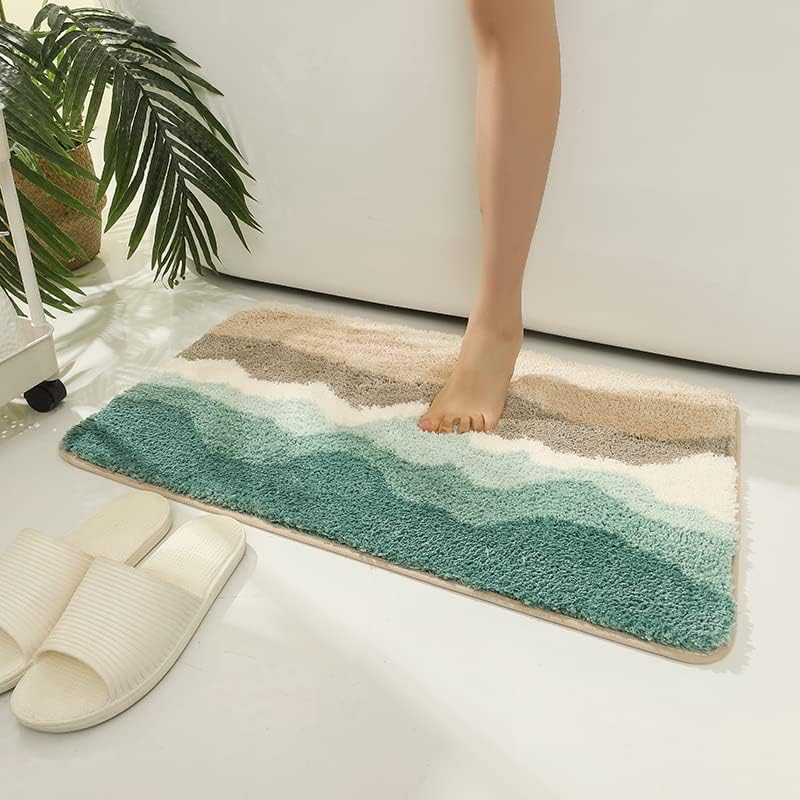 Roseate Wave Super Soft Anti Skid and Super Absorbent Mat in Microfibre 2000 GSM, This Mats for Bedroom/Kitchen/Door Mat/Floor Mat (40x60) Pack of 1