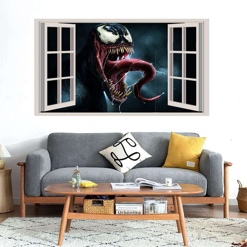 GADGETS WRAP Printed Wall Decal Sticker Fake Window Style Decal (90cm x 50cm) - Venom