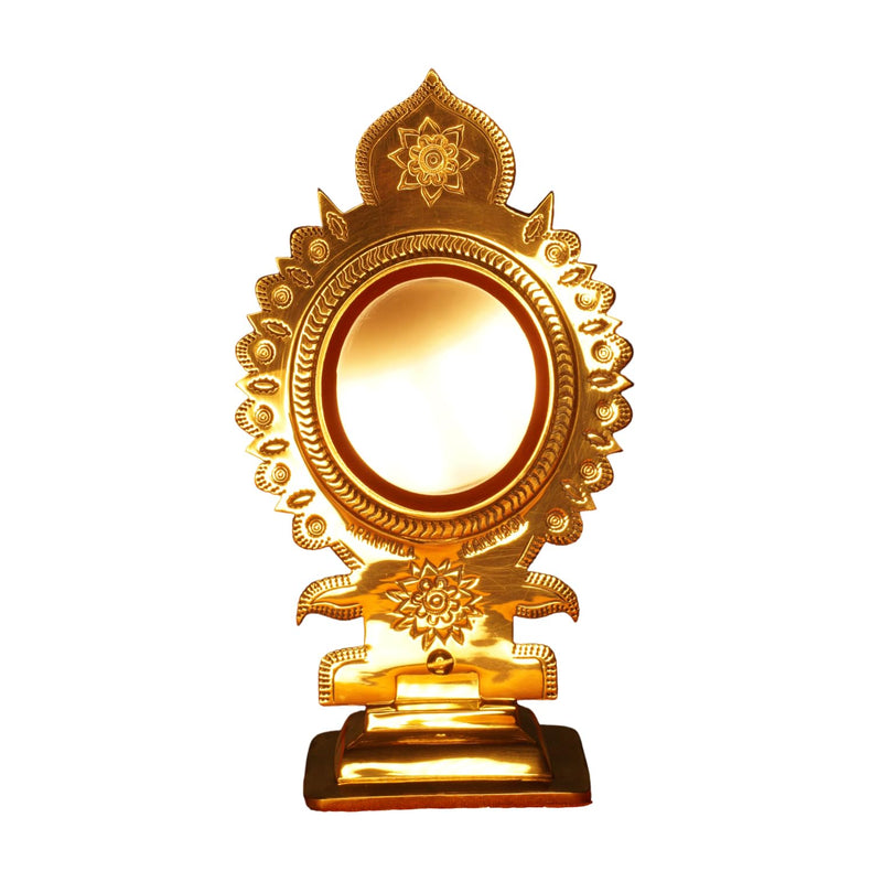 Aranmula Kannadi Traditional Winged Tower Peedom Kannadi Brass Metal Mirror