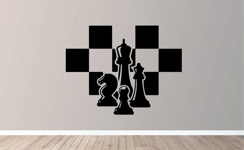 VVWV Chess Gaming Wall Stickers Kids Bedroom Living Room Home Restaurant Wall Decoration L X H 40 X 30 Cms