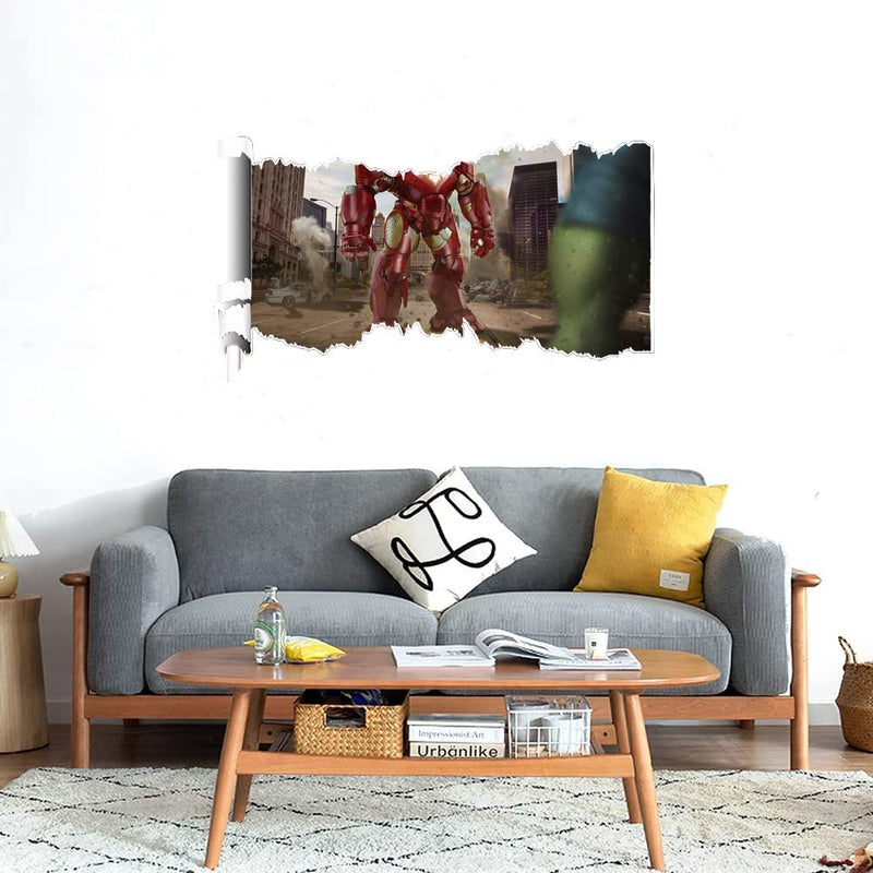 GADGETS WRAP Printed Wall Decal Sticker Scratched Paper Style Wall Decal (90cm x 50cm) - Hulkbuster