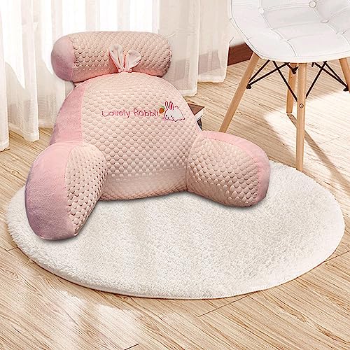 CLUB BOLLYWOOD® Lumbar Pillow Washable Embroidery Waist Rest Cushion for Bedroom Sofa Office Pink L | Home D?©cor | Pillows | Pillows | Pillows | 1 Plush Pillow