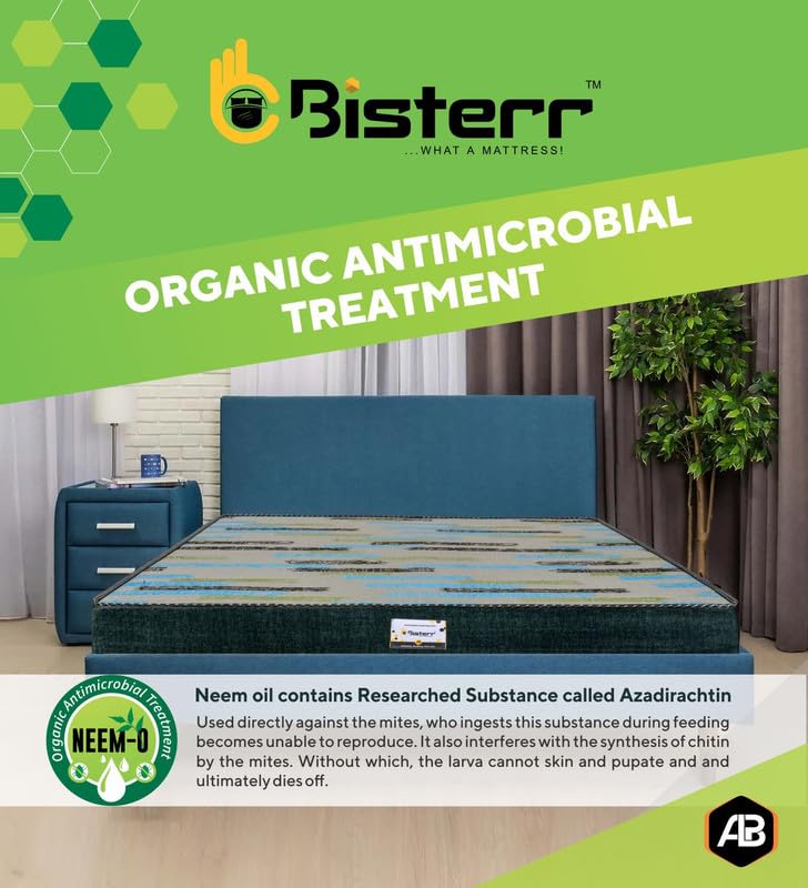 Bisterr Lattice Organic Hypoallergenic Latex Mattress (Queen)(72 * 60 * 8)