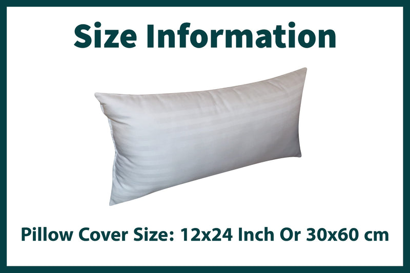 Hoolloomooloo Rectangular 12x24 Inches Cushion, Set of 2, Cotton fiber fill Hotel Quality Premium Fibre Soft Cushion, Lumbar Pillow Filler - White