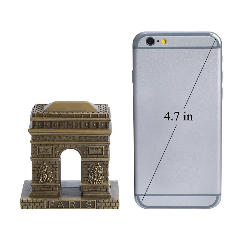 ZOVIE France Paris Triumphal Arch Pure Copper Statue (3.2in Top)