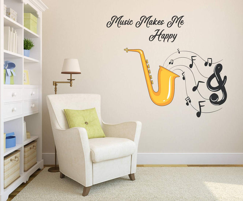 Tuffuk Music Love Large Vinyl Wallstickers for Home Decorations(80 cm x 70 cm)5TZ231