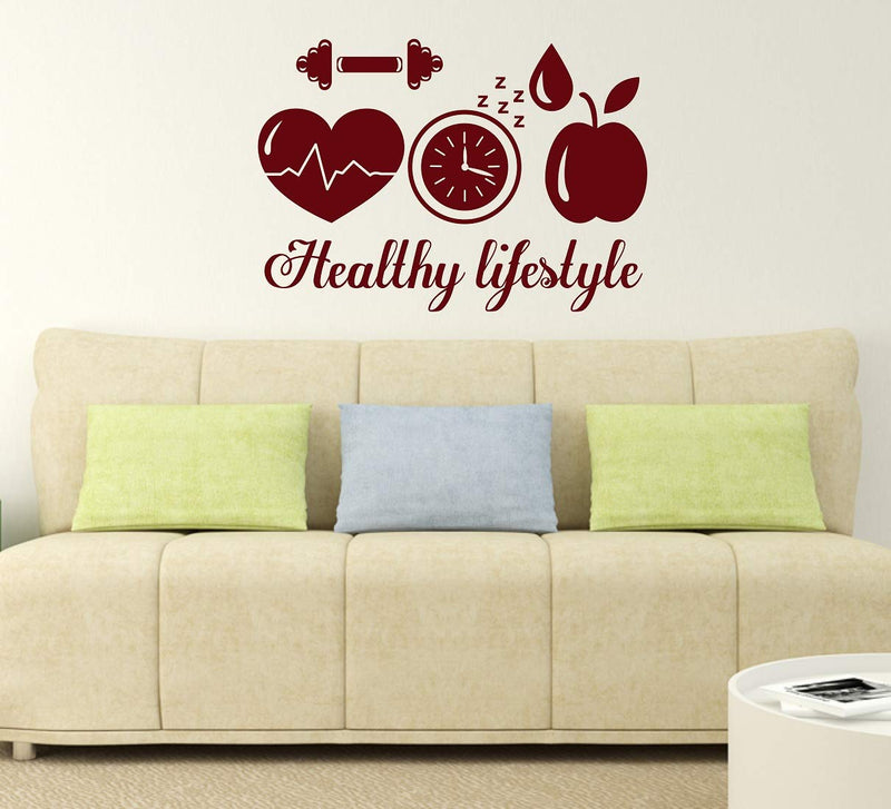 Tuffuk Healthy Lifestyle Large Vinyl Wallstickers for Home Decorations(60 cm x 40 cm)4TZ014