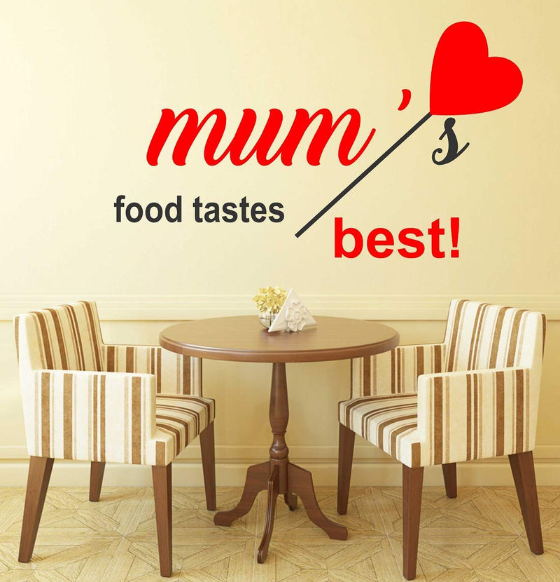 Tuffuk Mum's Best Food Large Vinyl Wallstickers for Home Decorations(50 cm x 90 cm)4TZ269