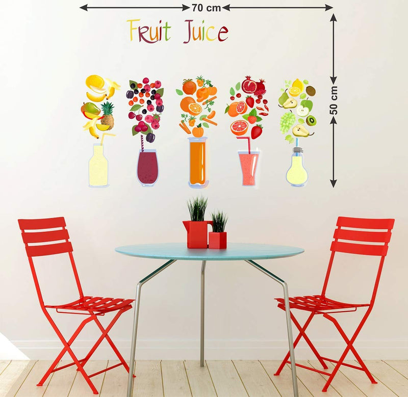 Tuffuk Fruit Juice Large Vinyl Wallstickers for Home Decorations(70 cm x 50 cm)5TZ277