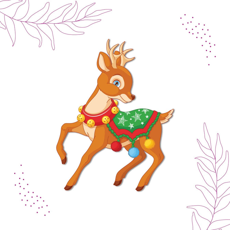 Bhai Please Reindeer Fridge Magnet - Christmas Gift , Christmas Decor, Xmas Presents and Decoration - Secret Santa Gift