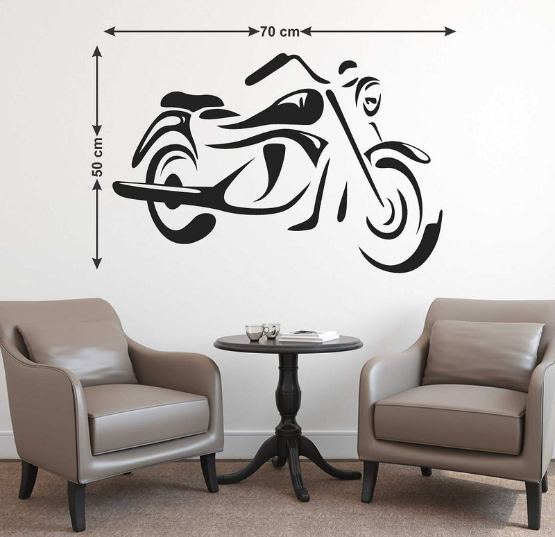 Tuffuk Biker Large Vinyl Wallstickers for Home Decorations (70 cm x 50 cm)5TZ324