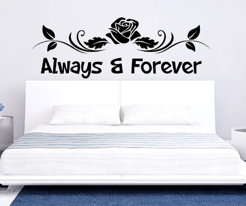 Always and Forever Self Adhesive VinylWaterproof Decorative Wall Stickers for Hall, Bedroom, Kitchen and Furniture