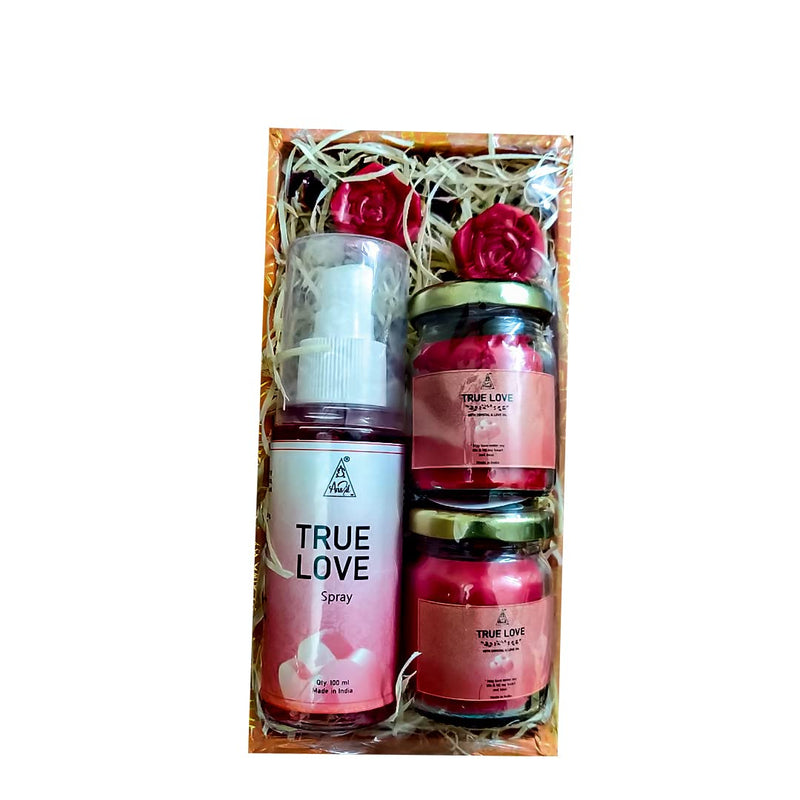 Anshil True Love Gift Hamper for Valentine’s Day Gift for Men & Women, 100 ml True Love Spray (1pc) and True Love Candle (2 pcs- Burning Capacity: 9-11 Hrs. Each) Combo Pack[GET FREE SURPRISE GIFT WITH EVERY ORDER]