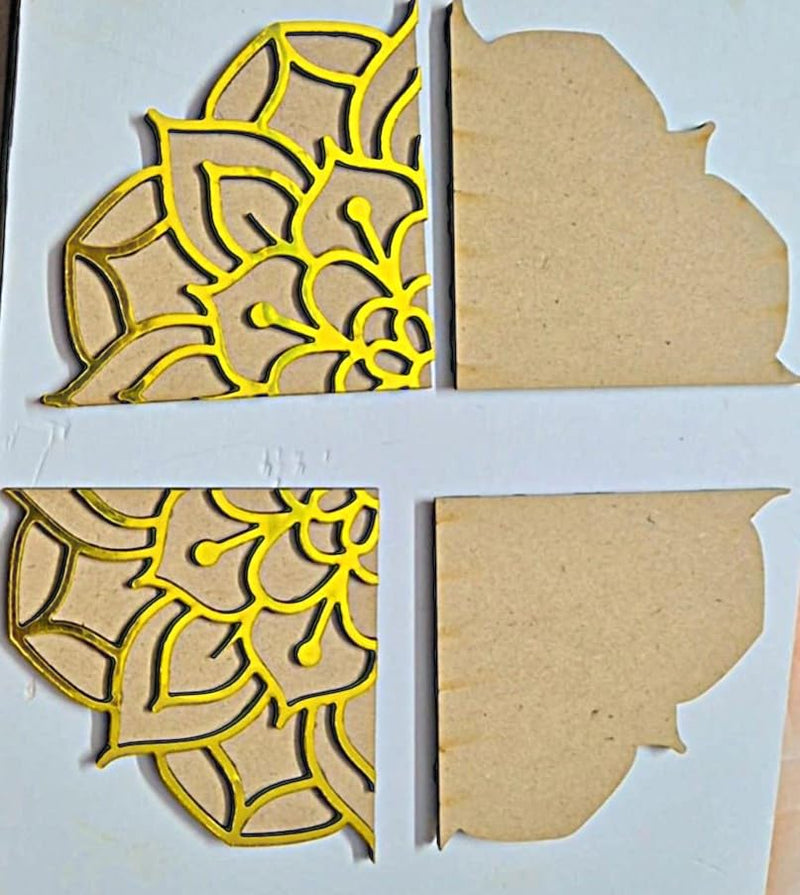 Reusable Wooden Rangoli Stencil for Elegant Floor Art (18 Inches) | Ready to Draw Rangoli for Festivals & Events| DIY Craft Reusable Templates for Floor, Table (6 MM Thickness)