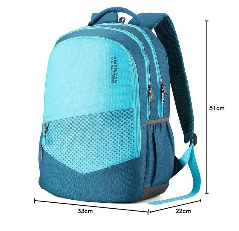 American Tourister 29.5 Ltrs Large Size Casual Standard Backpack (Amt Mist Sch Bag02 Teal) Teal