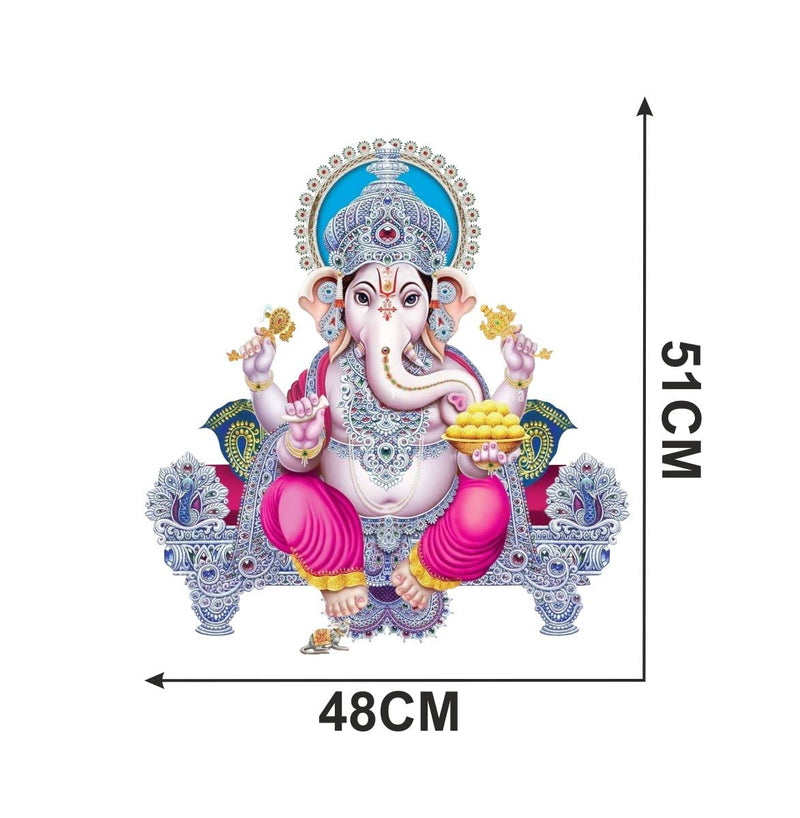 Decor Kraft Ganeshji Wall Sticker & Decal,Size- 50 Cm X 38 Cm,Religious