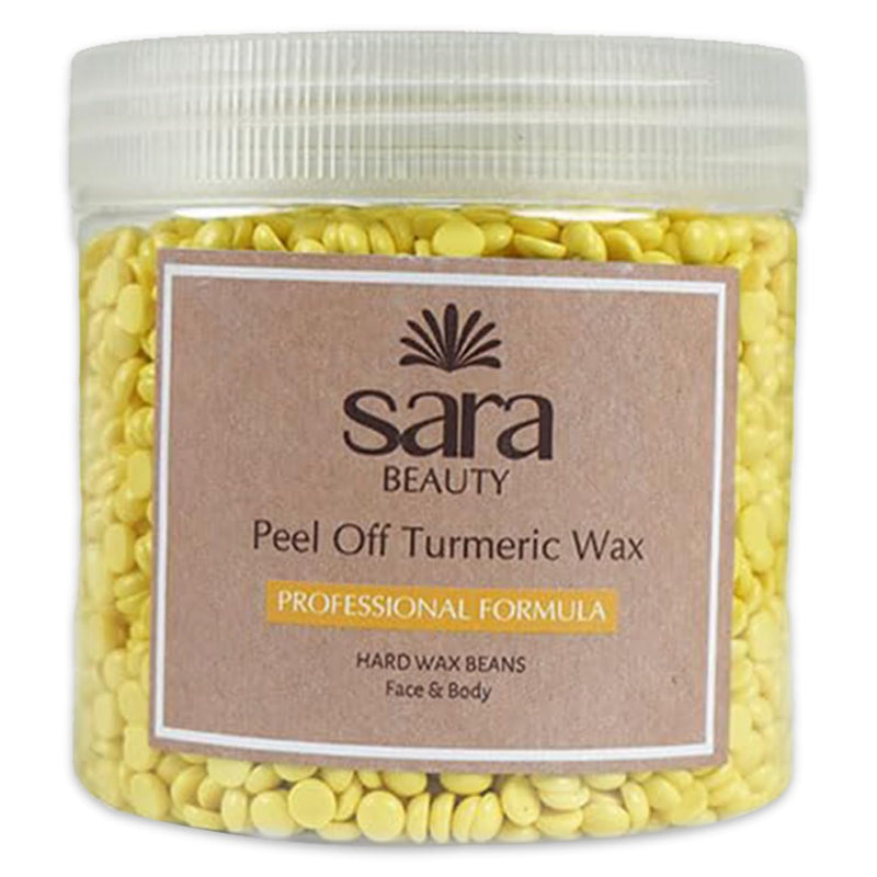 SARA Professional Peel Off Turmeric Bean Wax For Effortless Hair Removal | Perfect For Face, Bikini Line, Legs, body & Arms,(400gm)