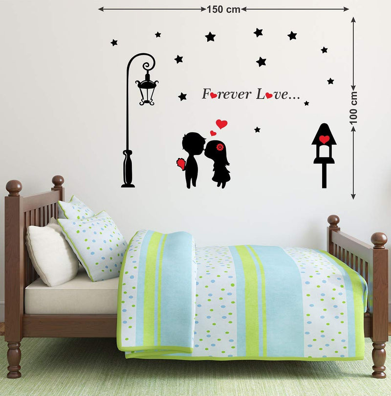 Tuffuk Forever Love Large Vinyl Wallstickers for Home Decorations(100 cm x 150 cm)5TZ422