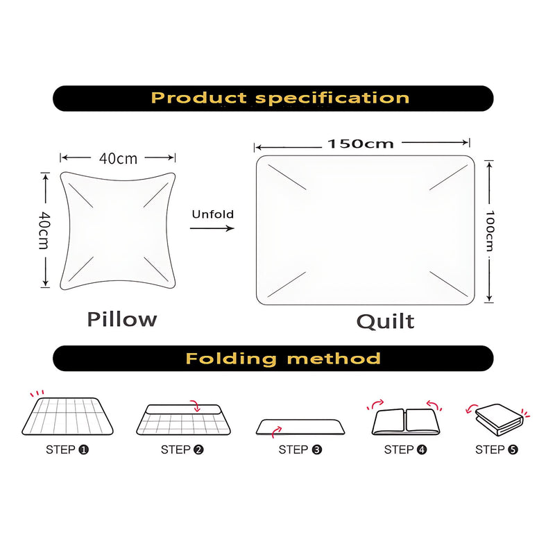 AASHRO MALL Custom Dual-Purpose car Quilt Pillow with Multi-Function for Car Office Napping Blanket Quilt Bedding 2 in 1 Cushion Pillow Portable Foldable Throw Pillow with Zipper (4)