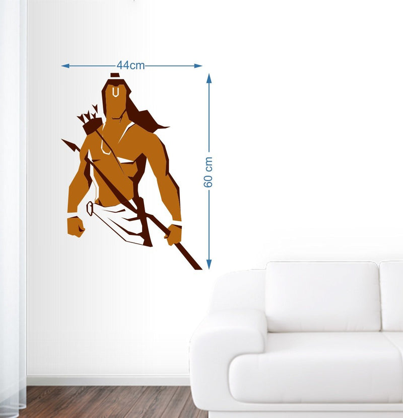 Lord Ram Self Adhesive VinylWaterproof Decorative Wall Stickers for Hall, Bedroom, Kitchen and Furniture