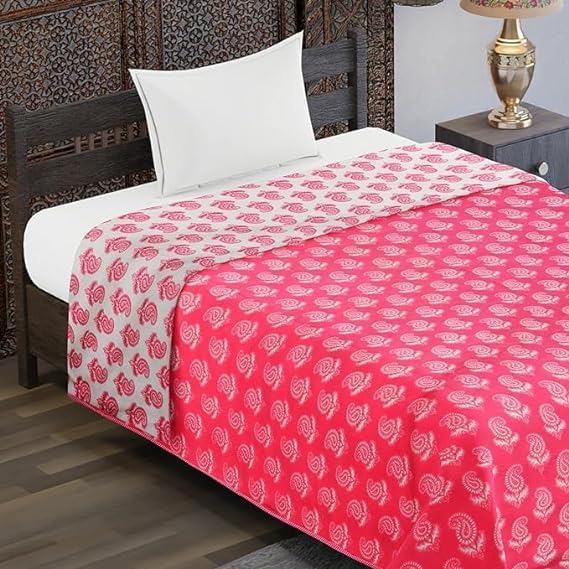 Click Tick Dohar Double Bed Or Single Bed Cotton Dohar, Quilt, AC Blanket, Reversible Cotton Reversible Dohar Single Bed Size Or Double Bed All Season Blanket AC Comforter (Style-10, Double Bed)