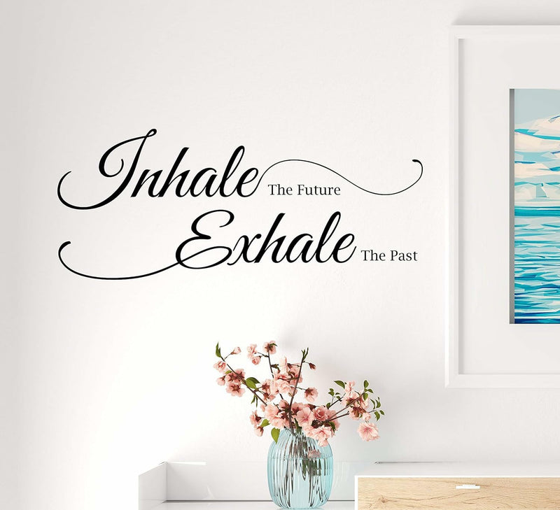 GADGETS WRAP Vinyl Wall Decal Inhale The Future Exhale The Past Yoga Studio Meditation Stickers Mural